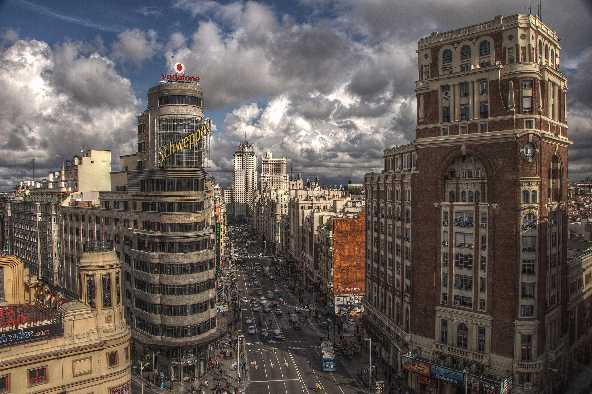 Gran Vía avenue in Madrid — Madrid, Spain